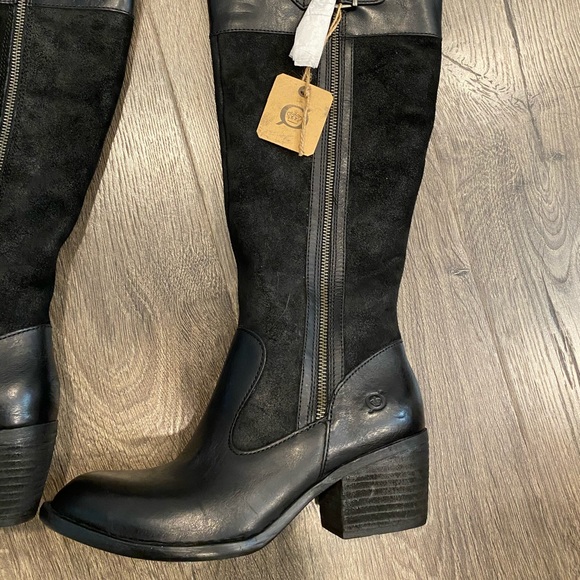 NEW Born Uchee Knee High Black Suede Leather Boots Size 7 - Picture 8 of 8